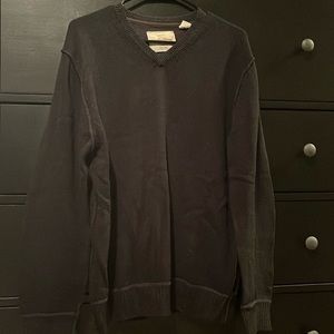 Dark Charcoal Grey Exposed Seam Sweater